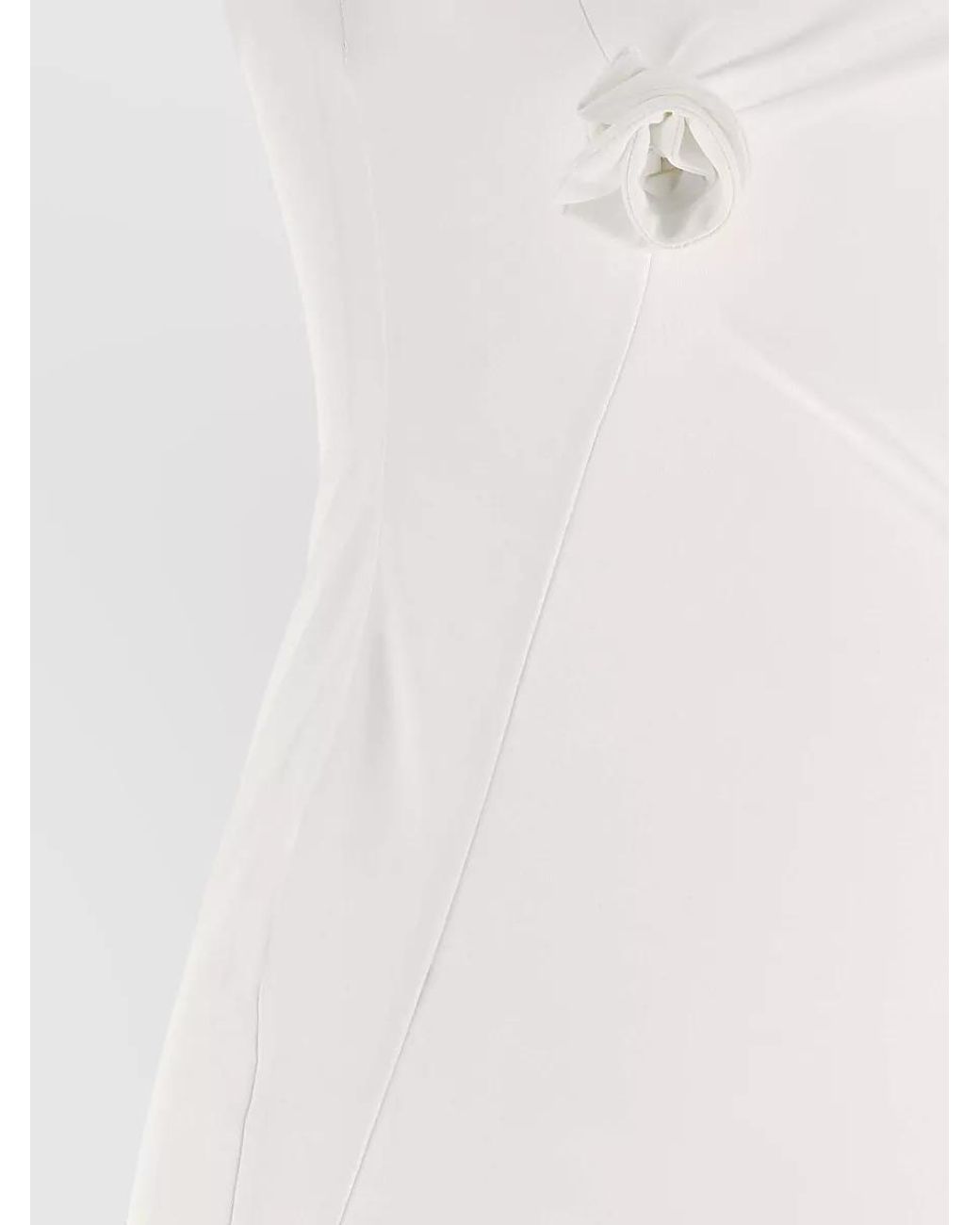 Coperni White Asymmetric Cutout Sleeveless Mini Dress