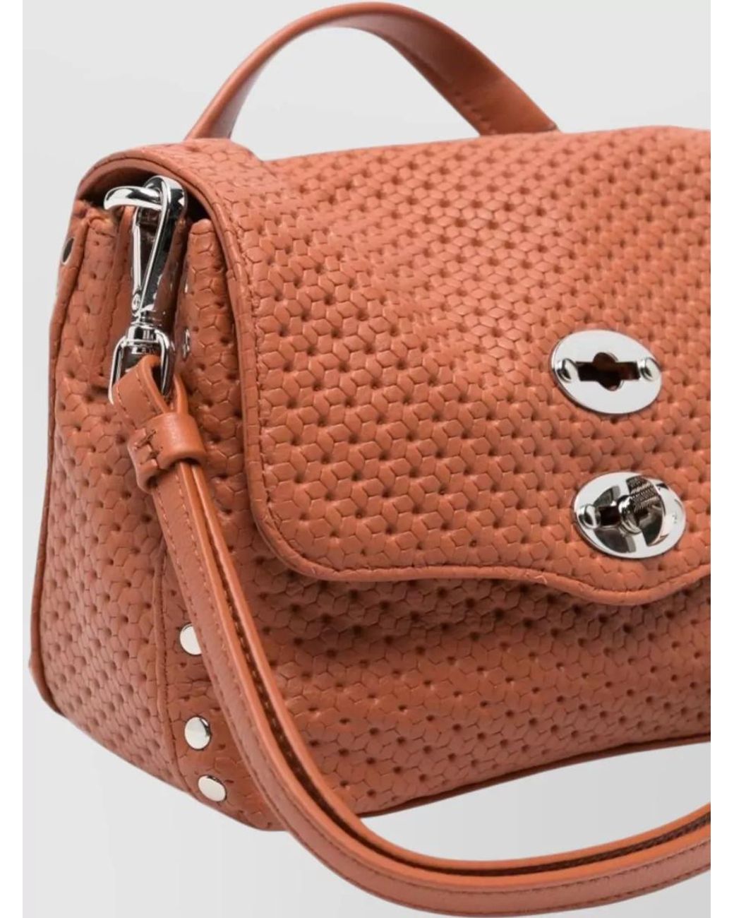 Zanellato Orange Leather Shoulder Bag