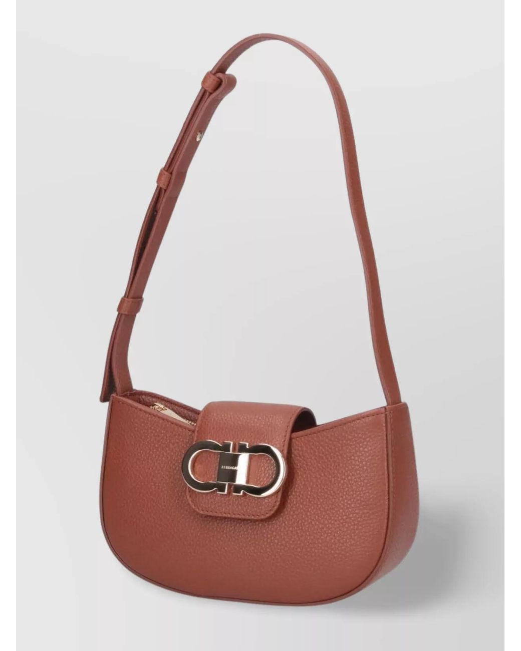 Ferragamo Red Gancini Mini Leather Shoulder Bag