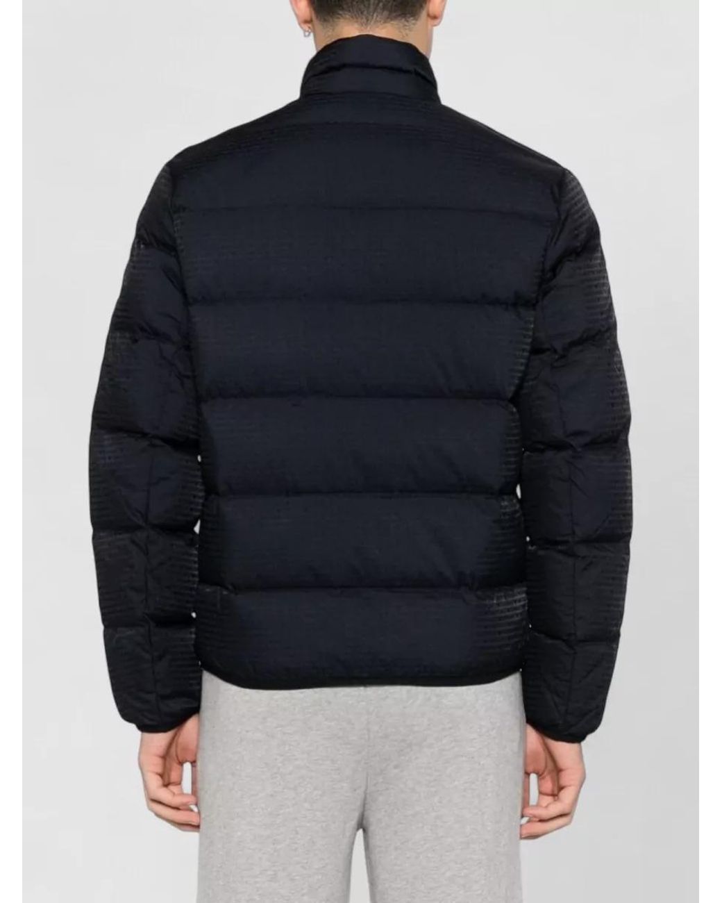 Emporio Armani Blue Quilted Down Padded Coat for men