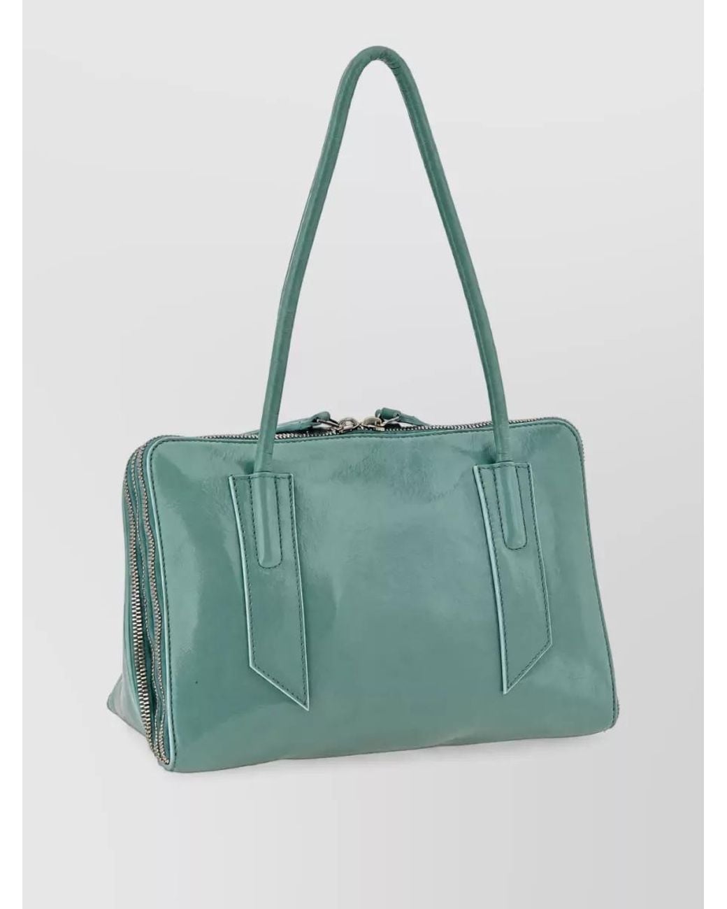The Attico Blue Leather Clutch Bag