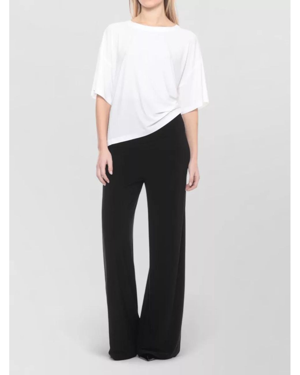 Norma Kamali White Short-Sleeve Boxy T-Shirt