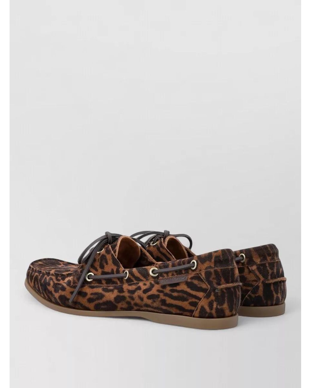 Tom Ford Brown Leather Boat Shoes for men