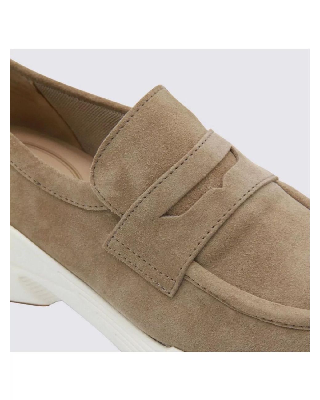 Tod's Natural Suede Leather Loafers