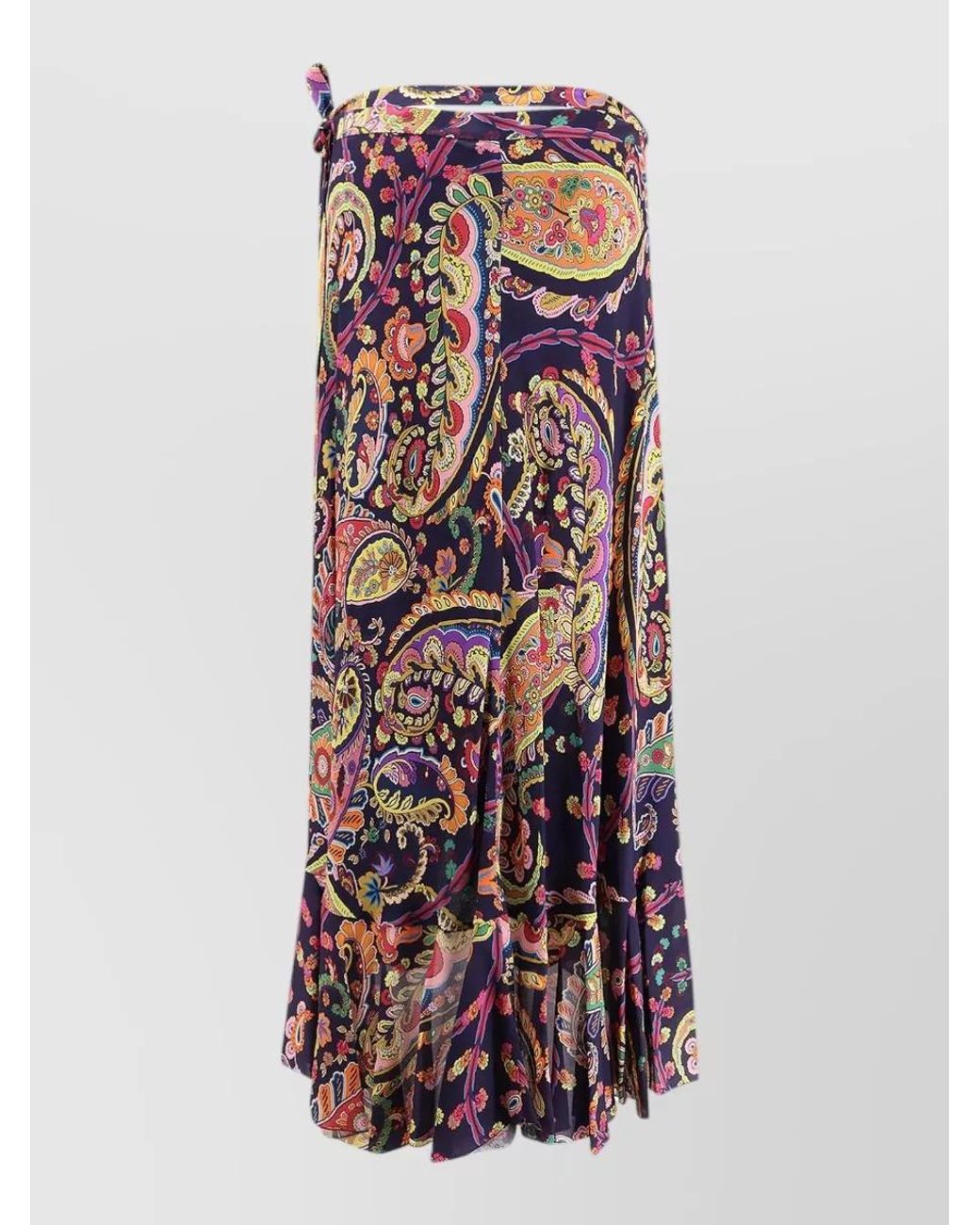Etro White Printed Wrap Skirt