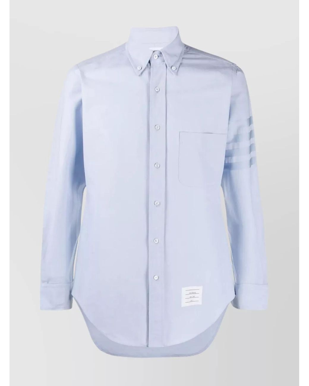 Thom Browne Blue Cotton Oxford Classic-Fit Shirt for men