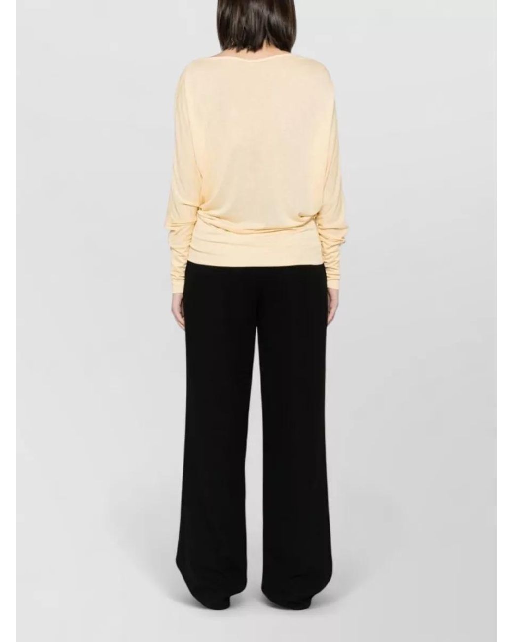 Totême Natural Viscose Boat Neck Blouse