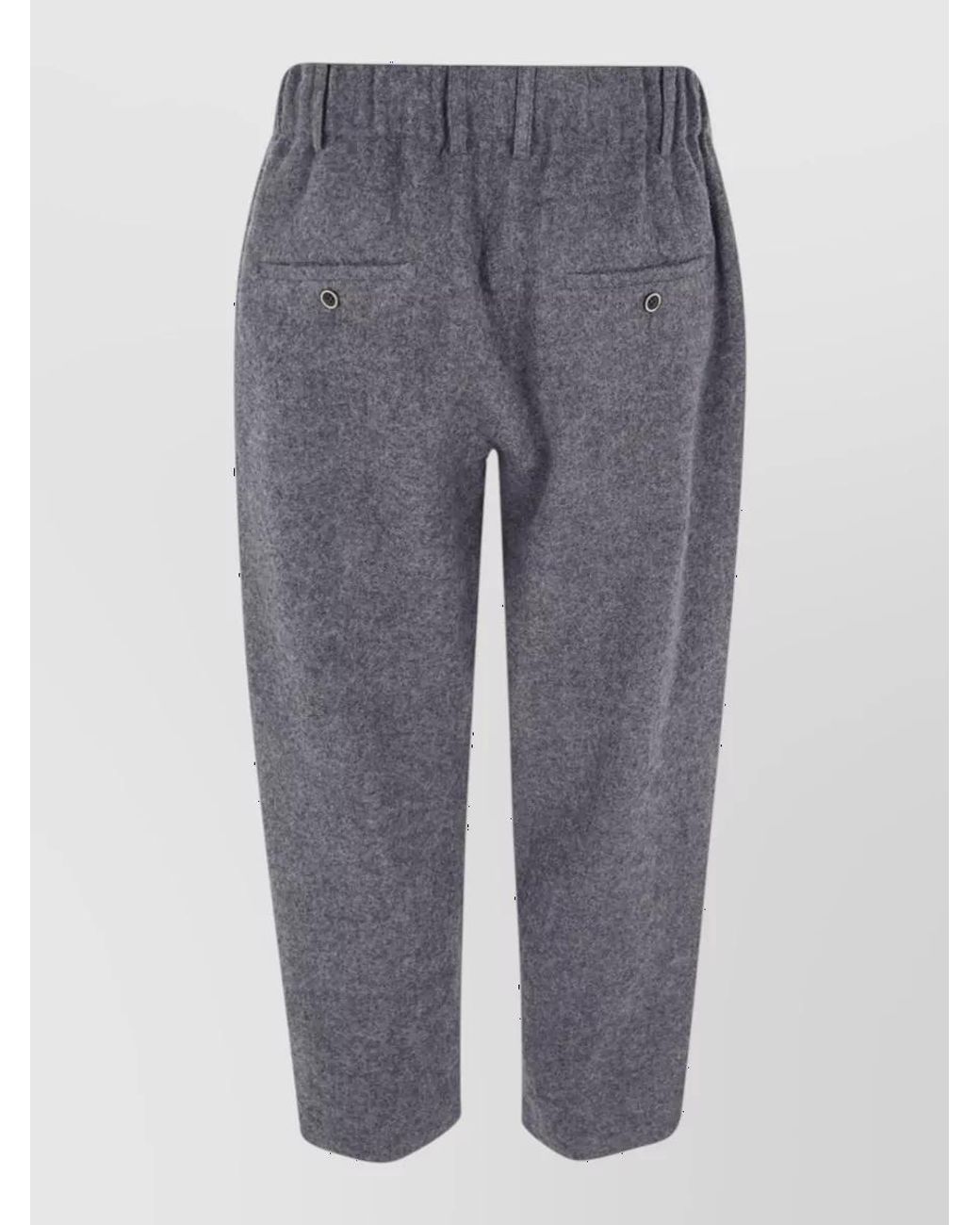 Uma Wang Gray Virgin Wool Loose Fit Trousers for men