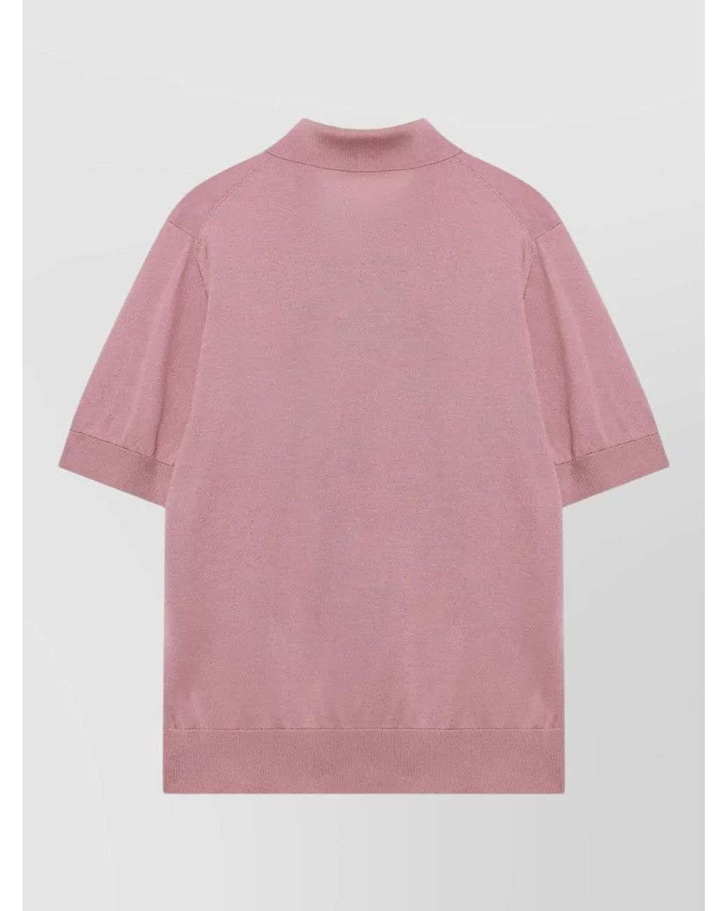 Dolce & Gabbana Pink Silk Polo Shirt for men