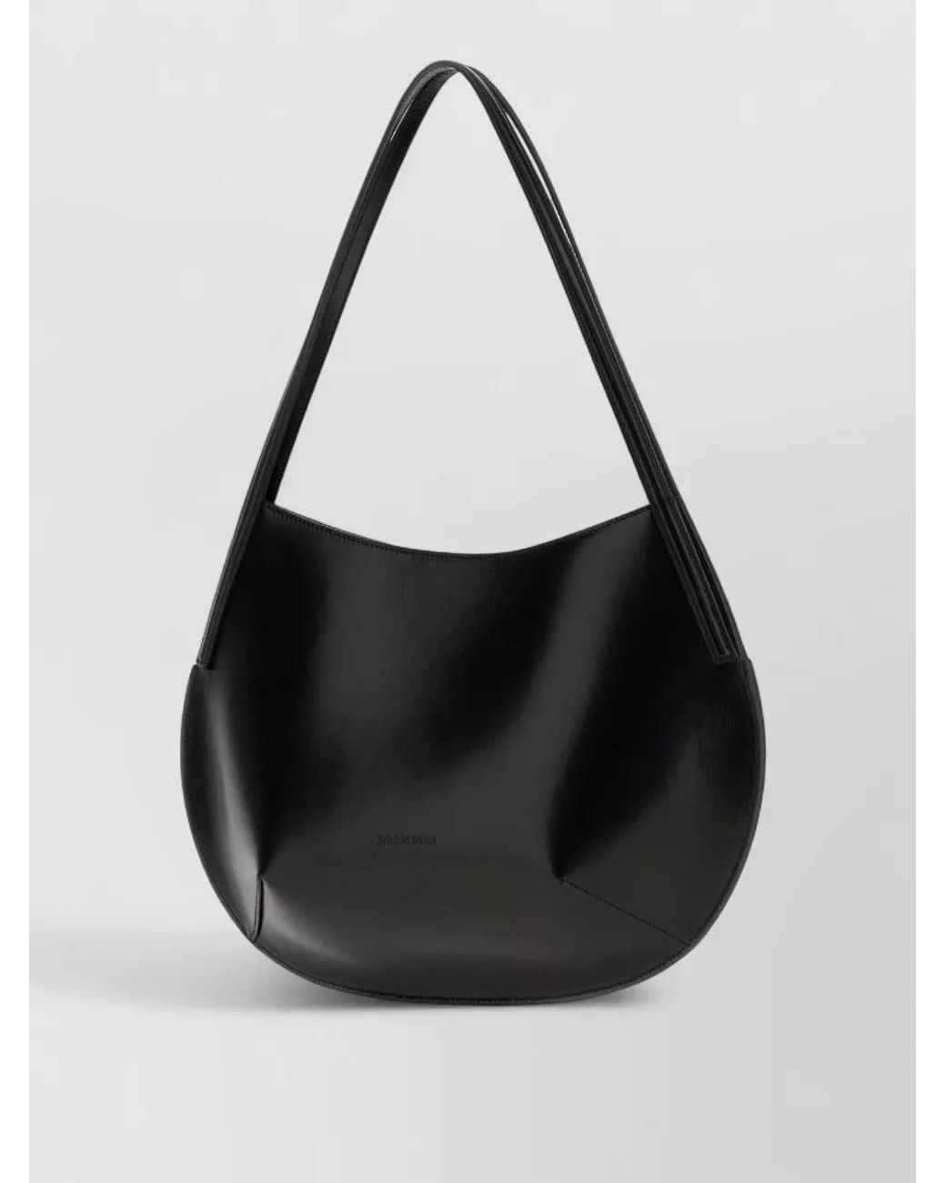 Jil Sander Black Na Na Leather Tote Bag
