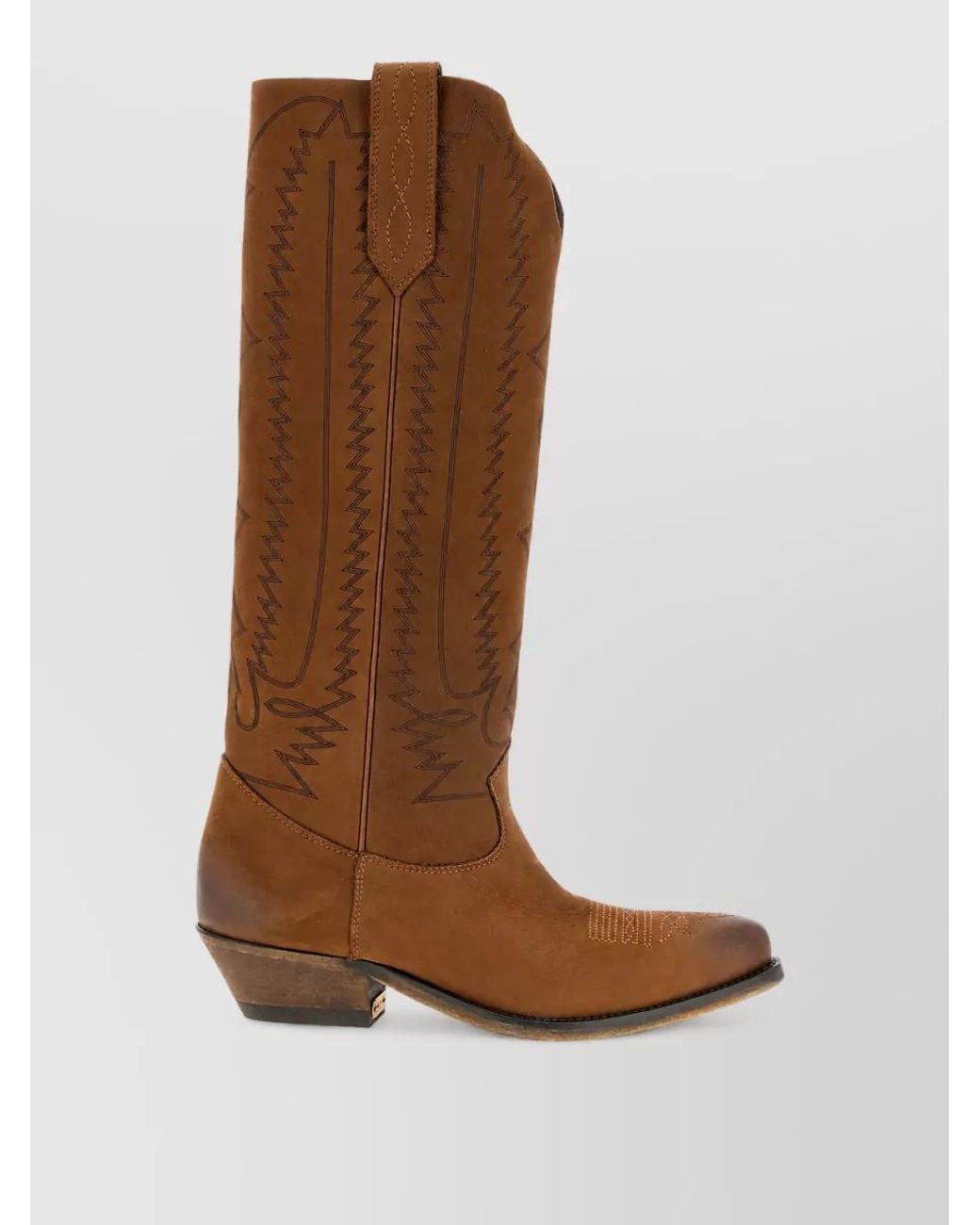 Golden Goose Deluxe Brand Brown Leather Western Boots