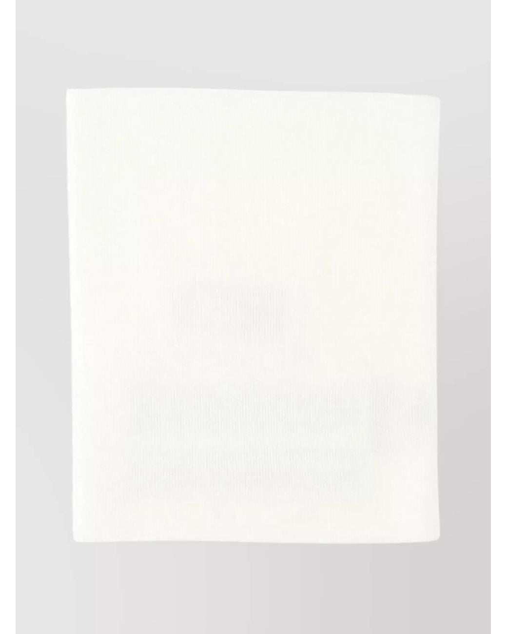 Maison Margiela White Fine-Knit Wool Neck Warmer