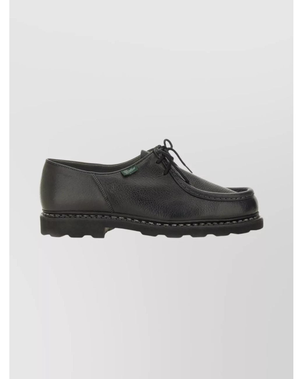 Paraboot Black Leather Lace-Up Shoes for men