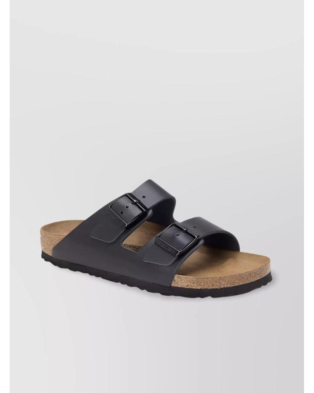 Birkenstock Black Leather Arizona Sandals for men