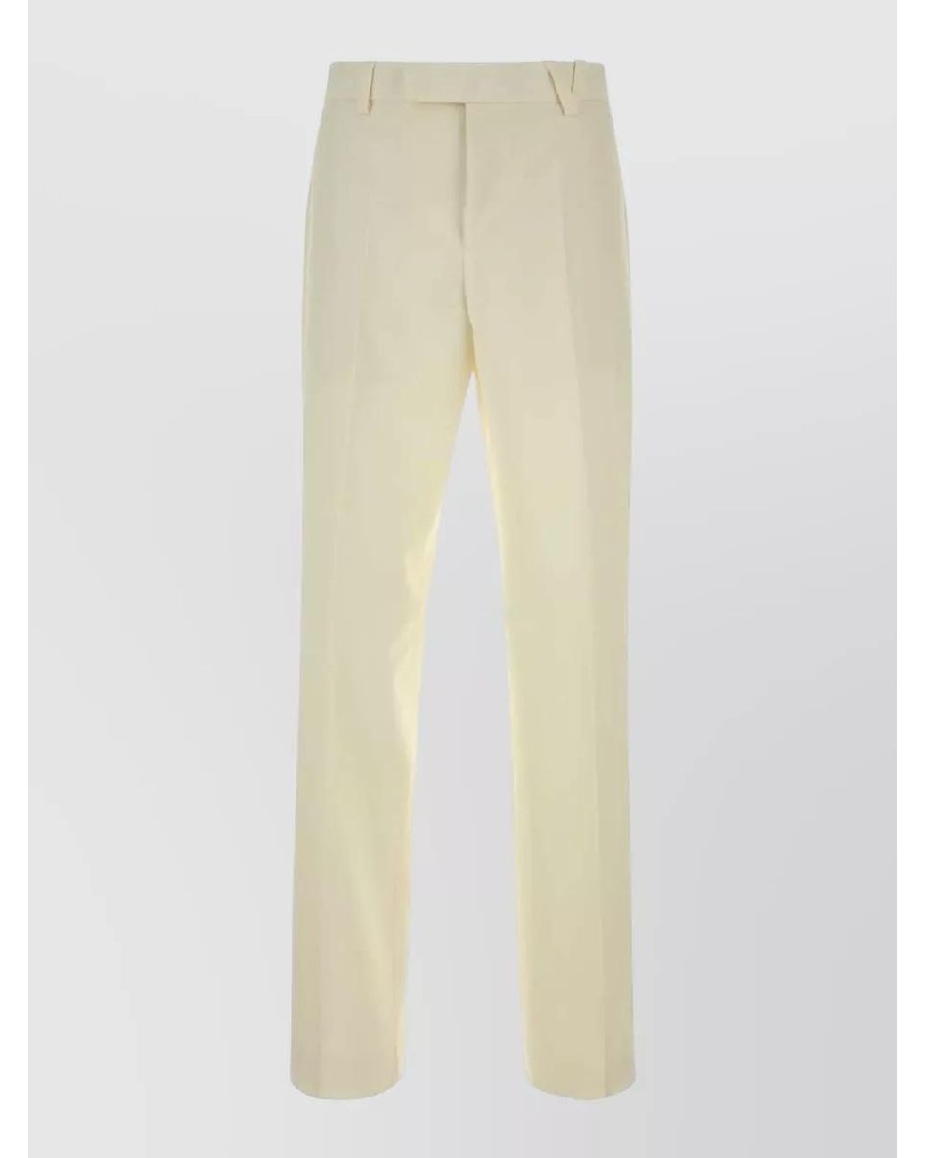 Versace White Wool Tailored Trousers for men