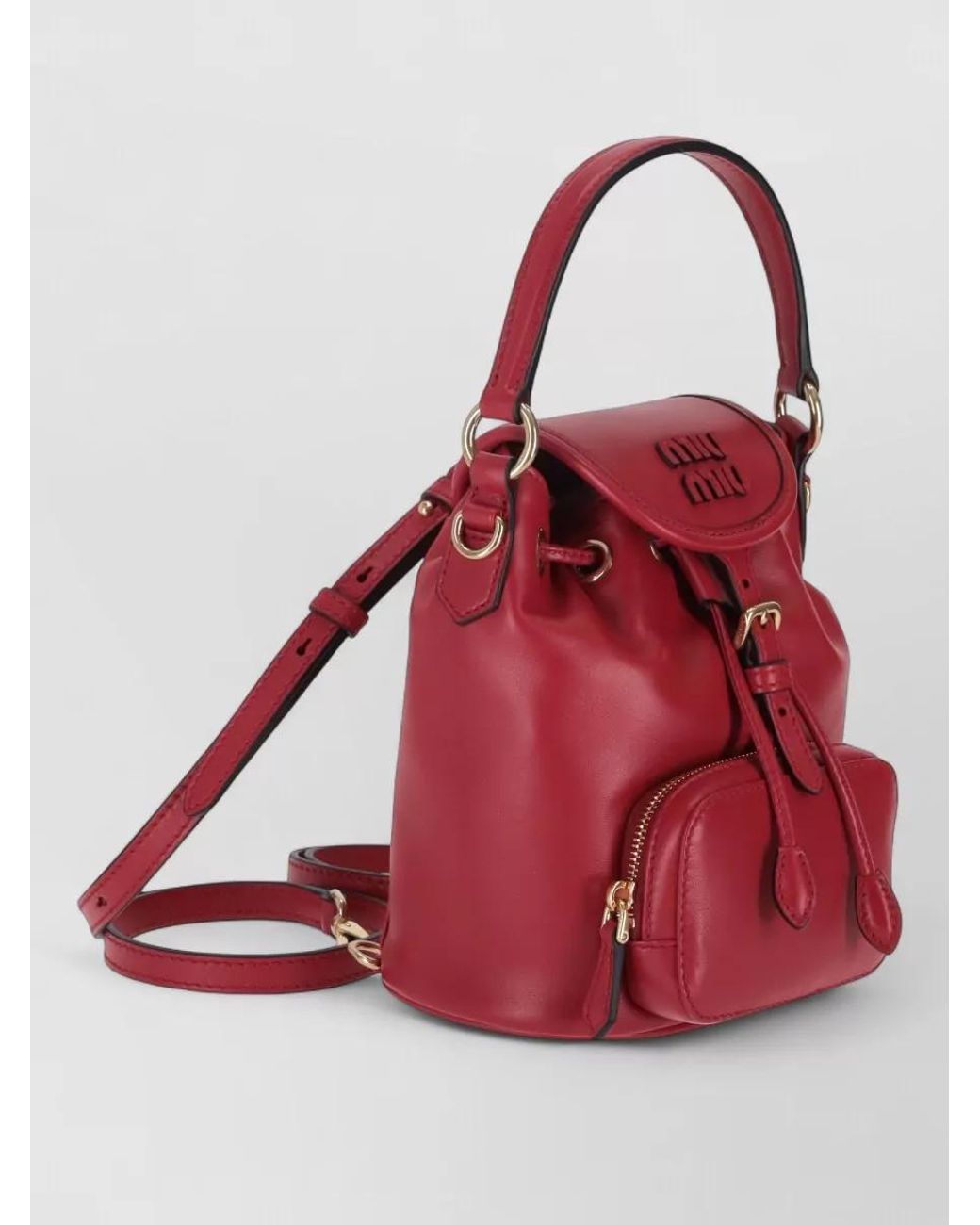Miu Miu Red Na Bucket Bag
