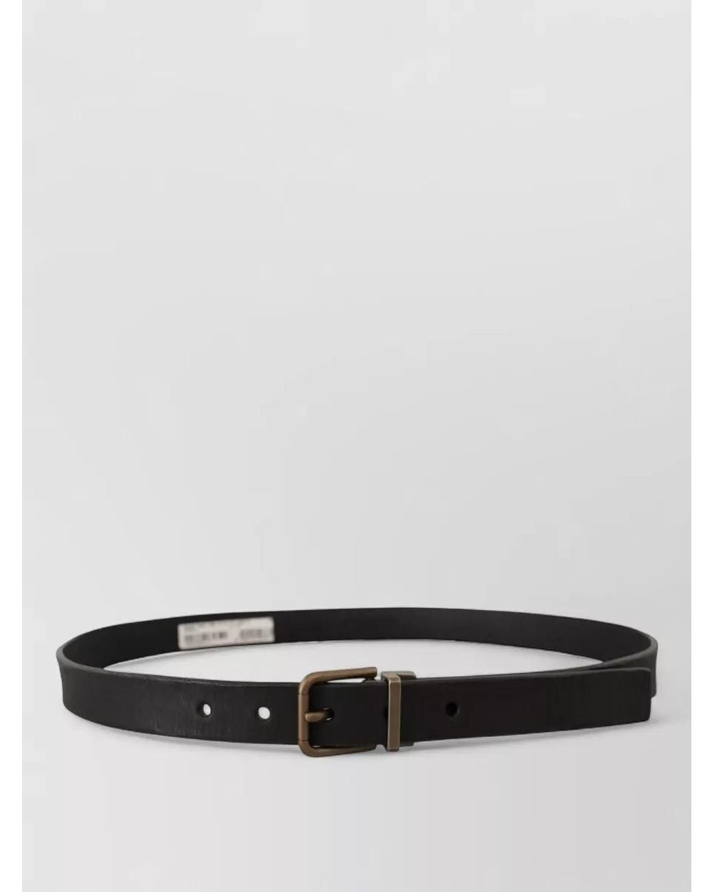 Dolce & Gabbana White Leather Classic Belt for men