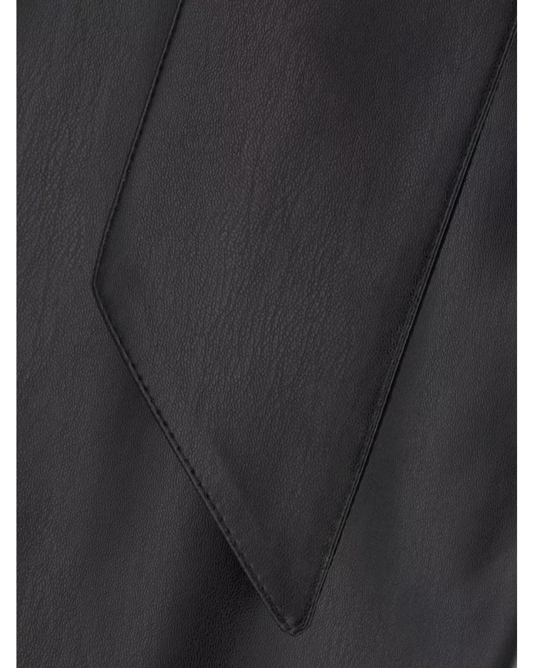 Stella McCartney Black Leather One-Shoulder Top