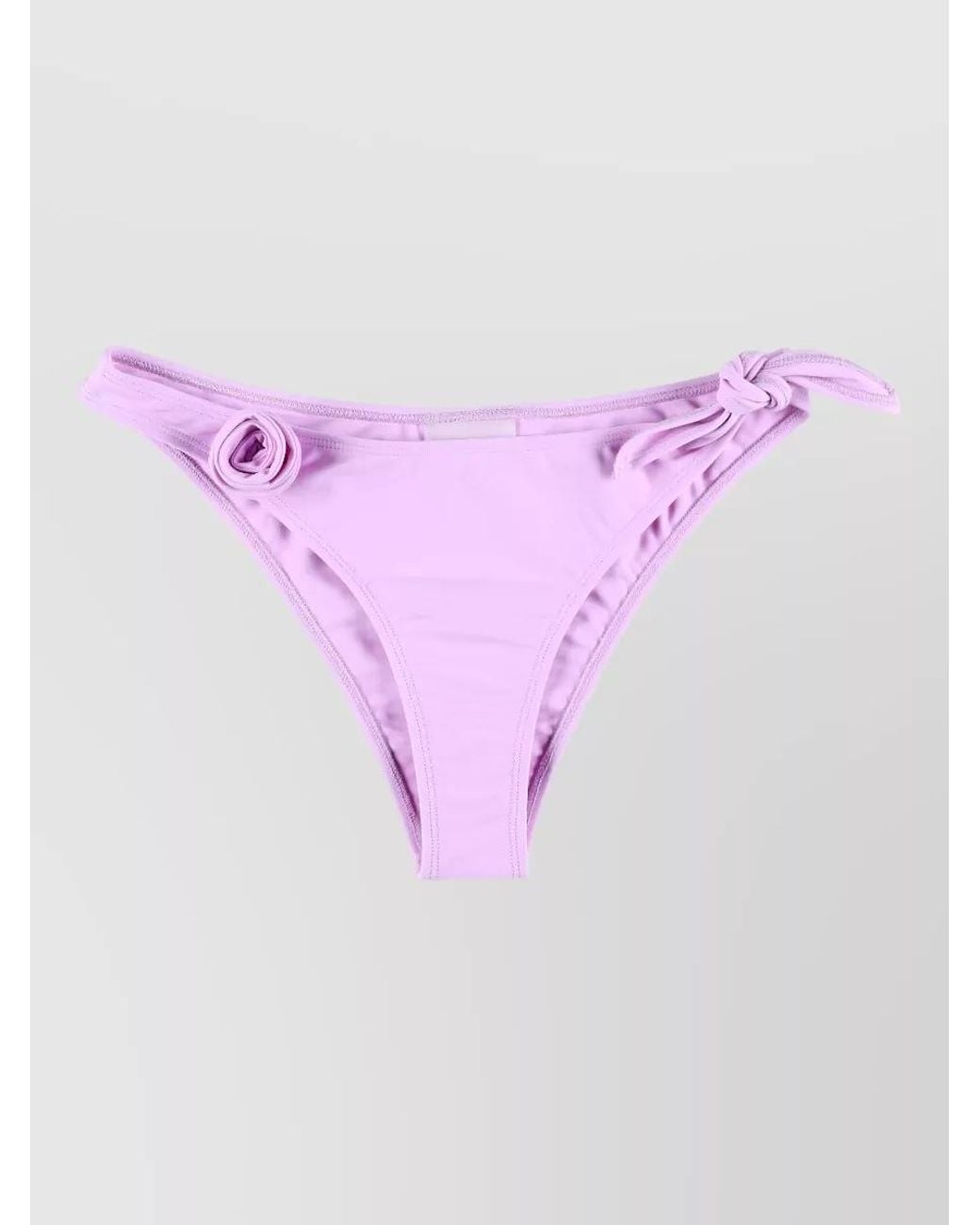 Coperni Purple Asymmetric Flower Bikini Bottom