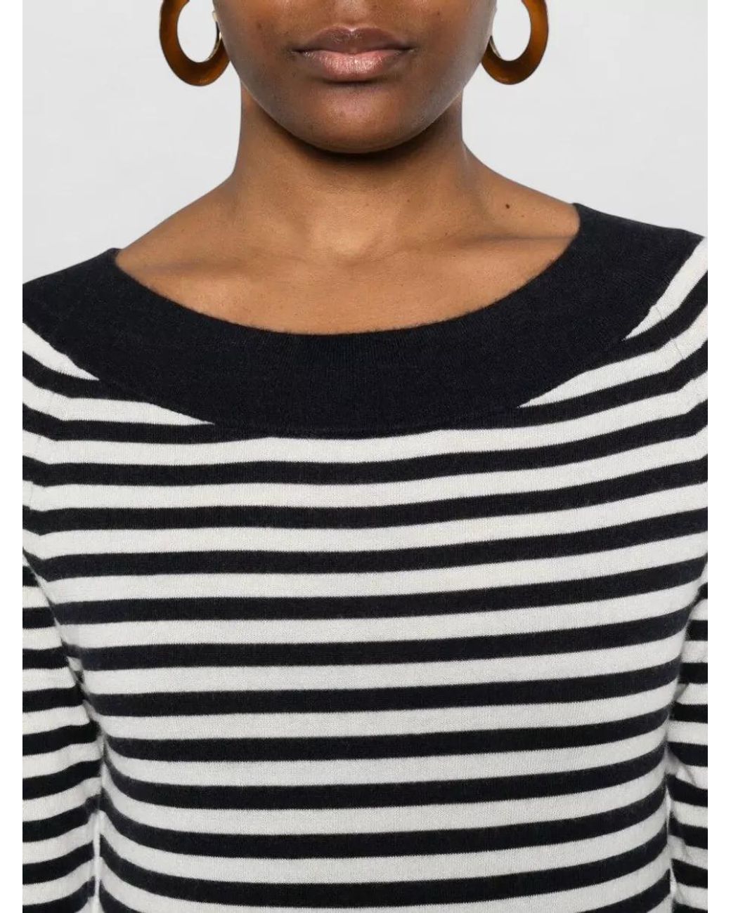 Max Mara Black Cashmere Fine-Knit Slim-Fit Boat Neck Long-Sleeve Sweater
