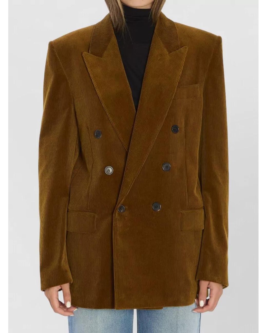 Saint Laurent Brown Cotton Corduroy Blazer