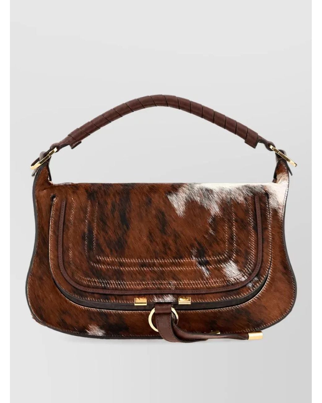 Chloé Brown Marcie Leather Clutch Bag