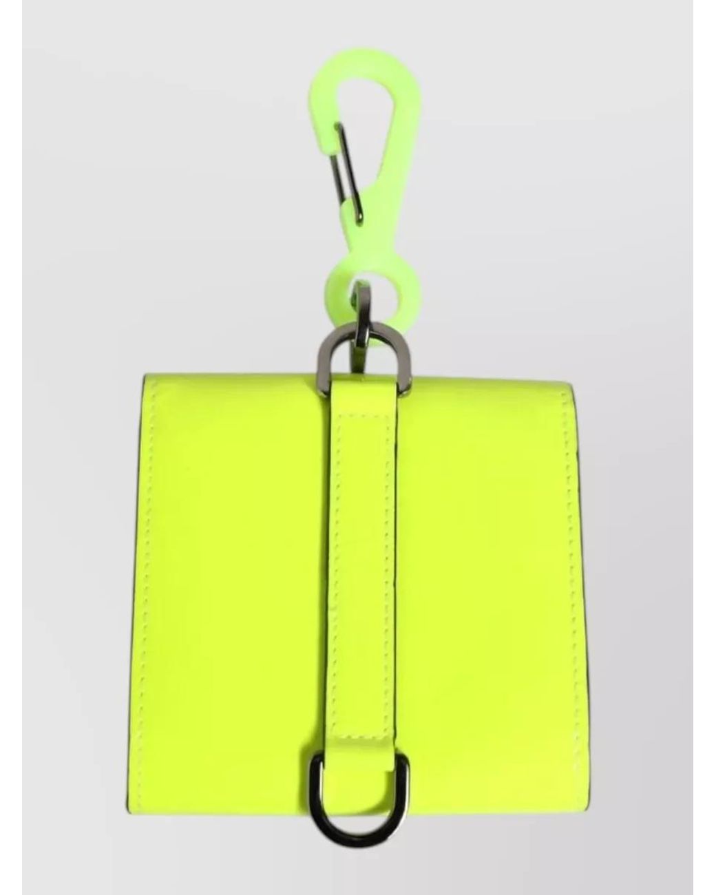 Dolce & Gabbana Yellow Leather Neck Strap Cardholder for men
