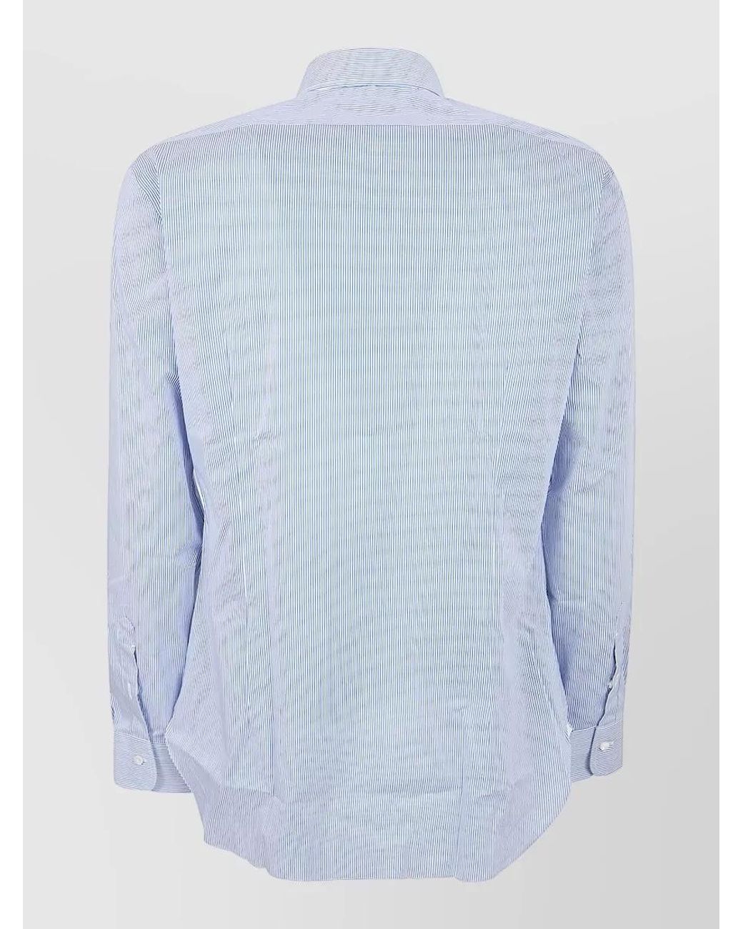 Barba Napoli Blue Striped Shirt for men