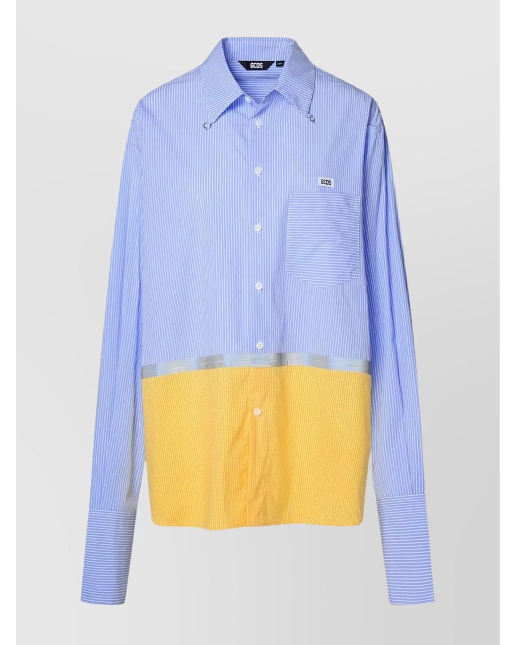Gcds Blue Striped Shirt for men