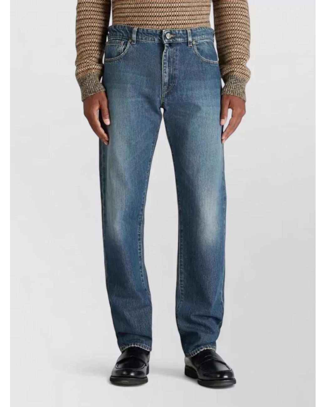Incotex Blue Regular-Fit Straight-Leg Jeans for men