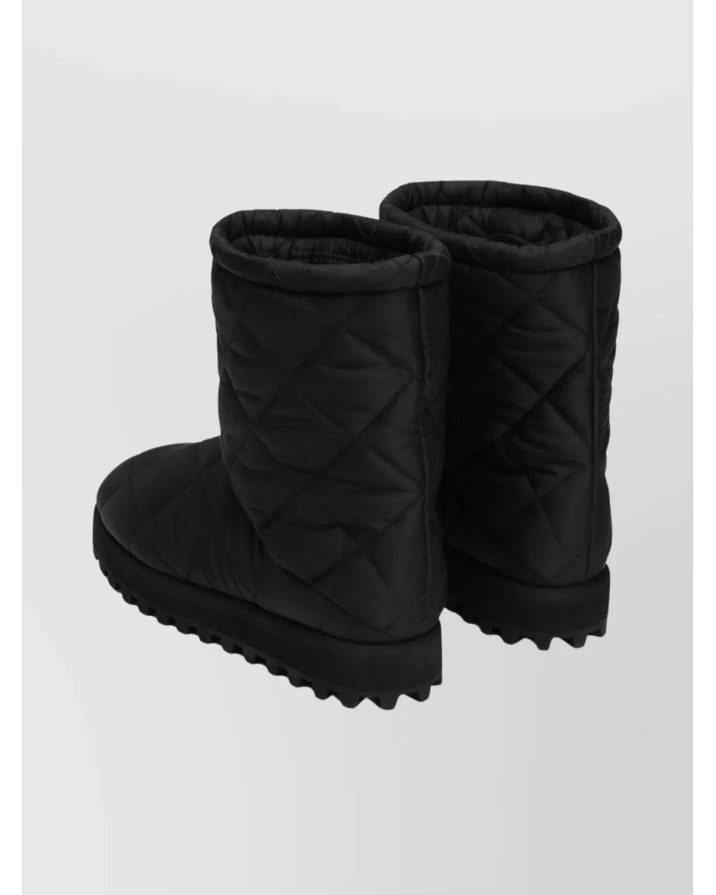 Dolce & Gabbana Black Quilted Boots for men