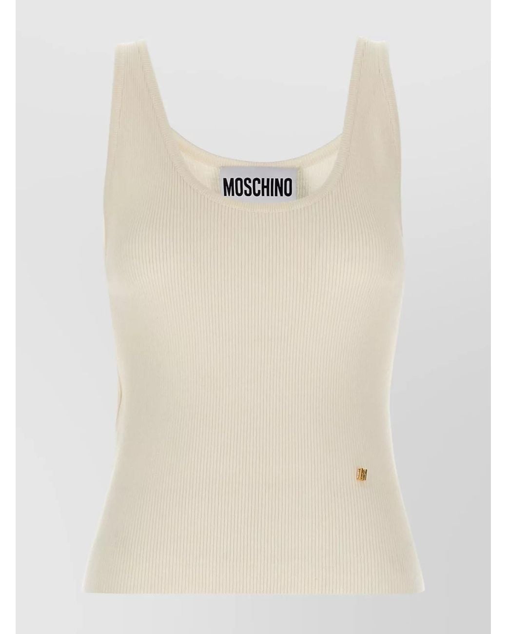 Moschino Natural Silk Knit Top