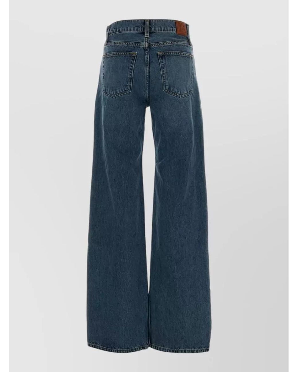 Anine Bing Blue Denim Wide-Leg Jeans