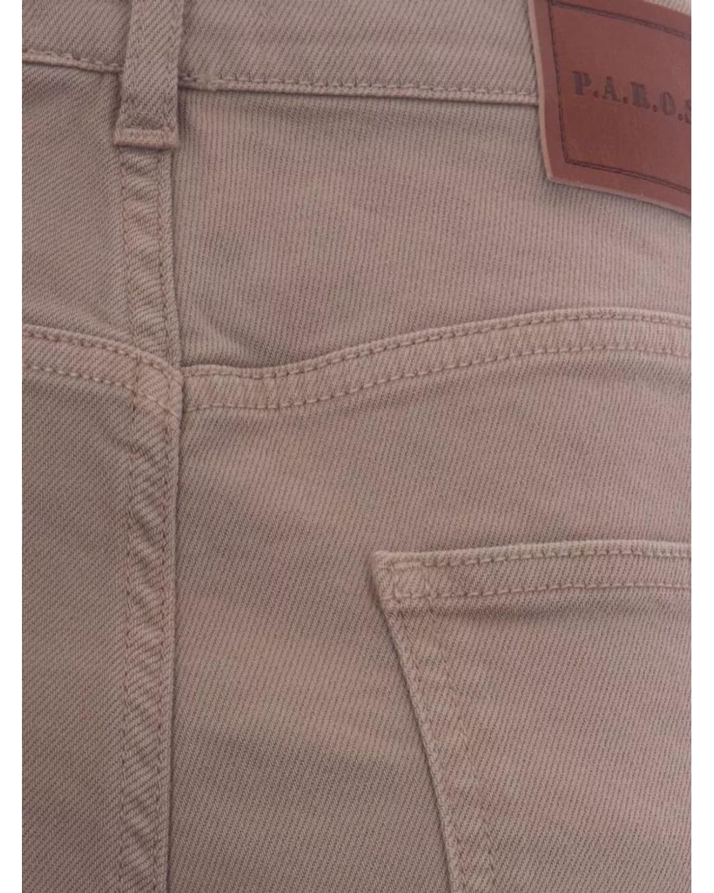 P.A.R.O.S.H. Brown Denim Wide-Leg Jeans