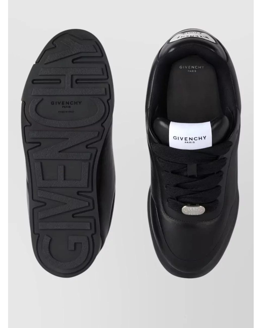Givenchy Black Leather Low-Top Sneakers for men