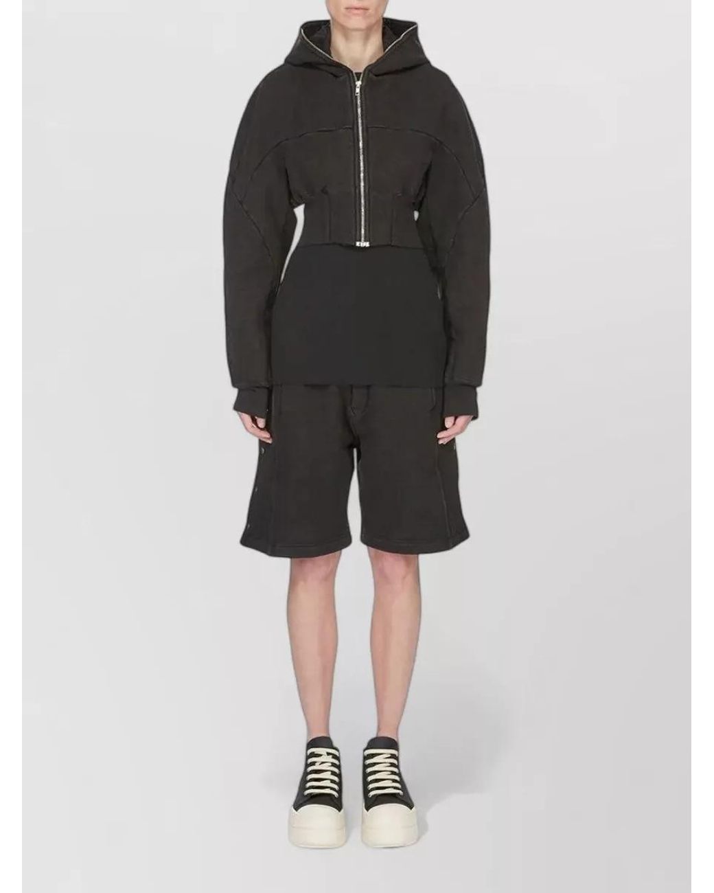 Rick Owens Black Cotton Long Sleeve T Shirt