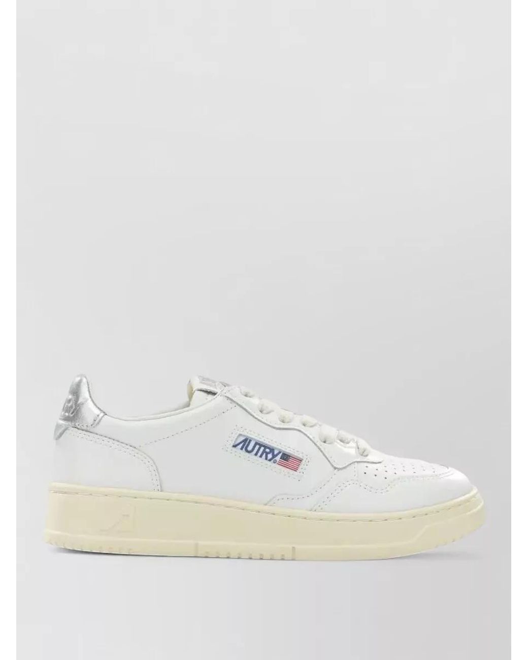 Autry Natural Leather Low-Top Lace-Up Sneakers