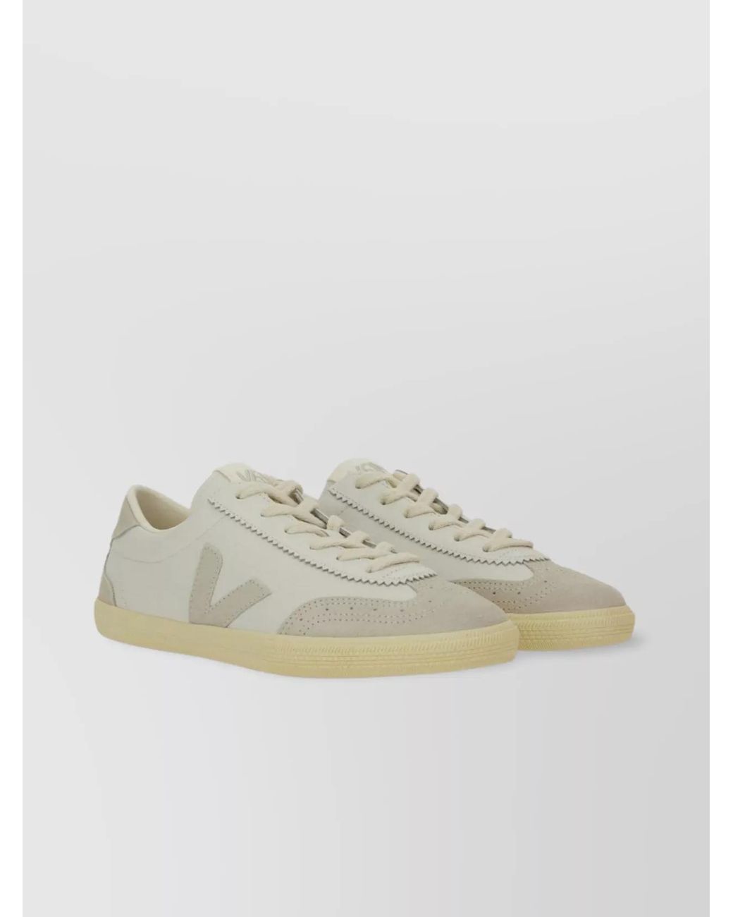 Veja Gray Leather Low-Top Sneakers