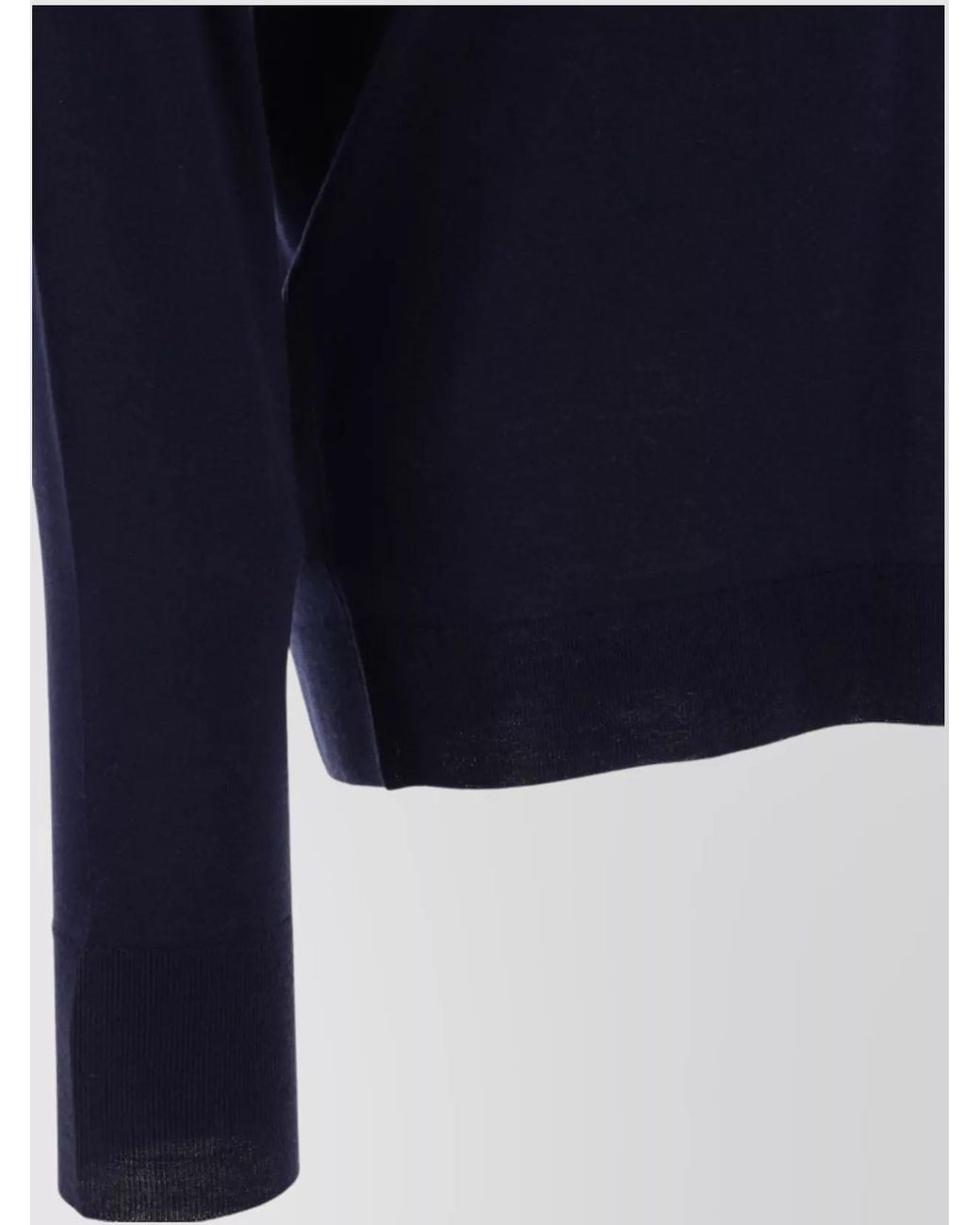 John Smedley Blue Merino Wool Fine-Knit Regular-Fit Crew-Neck Jumper for men