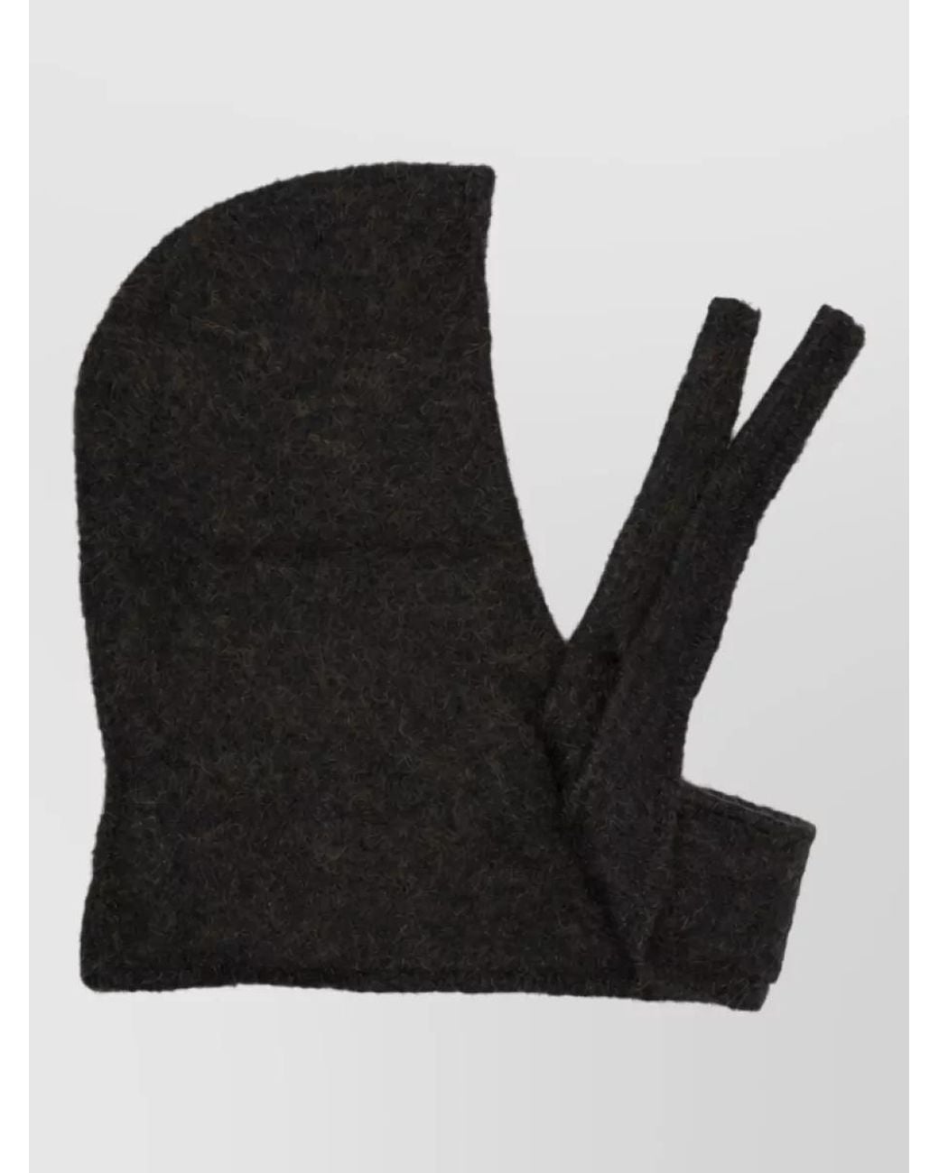 Ganni Black Mohair Balaclava