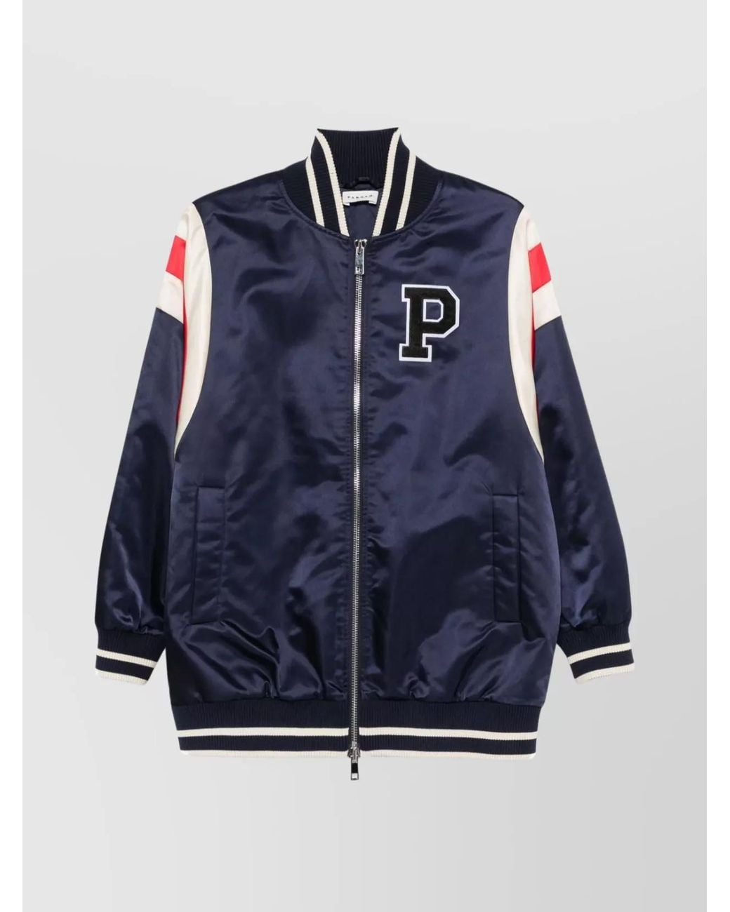 P.A.R.O.S.H. Blue Ribbed Bomber Jacket