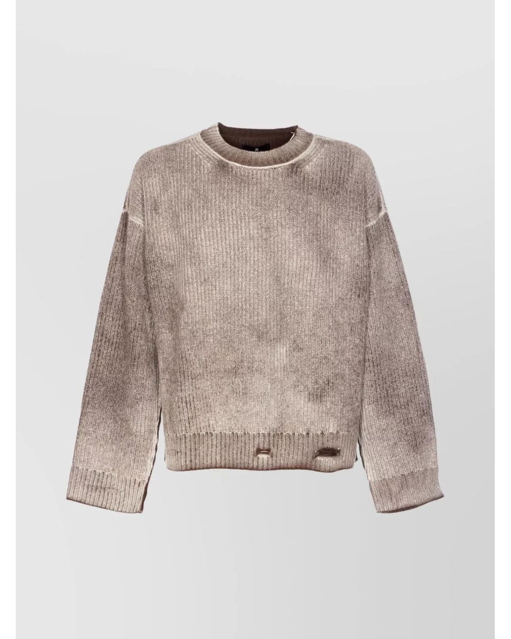 Represent Natural Wool Reversible Ribbed Crew-Neck Jumper for men