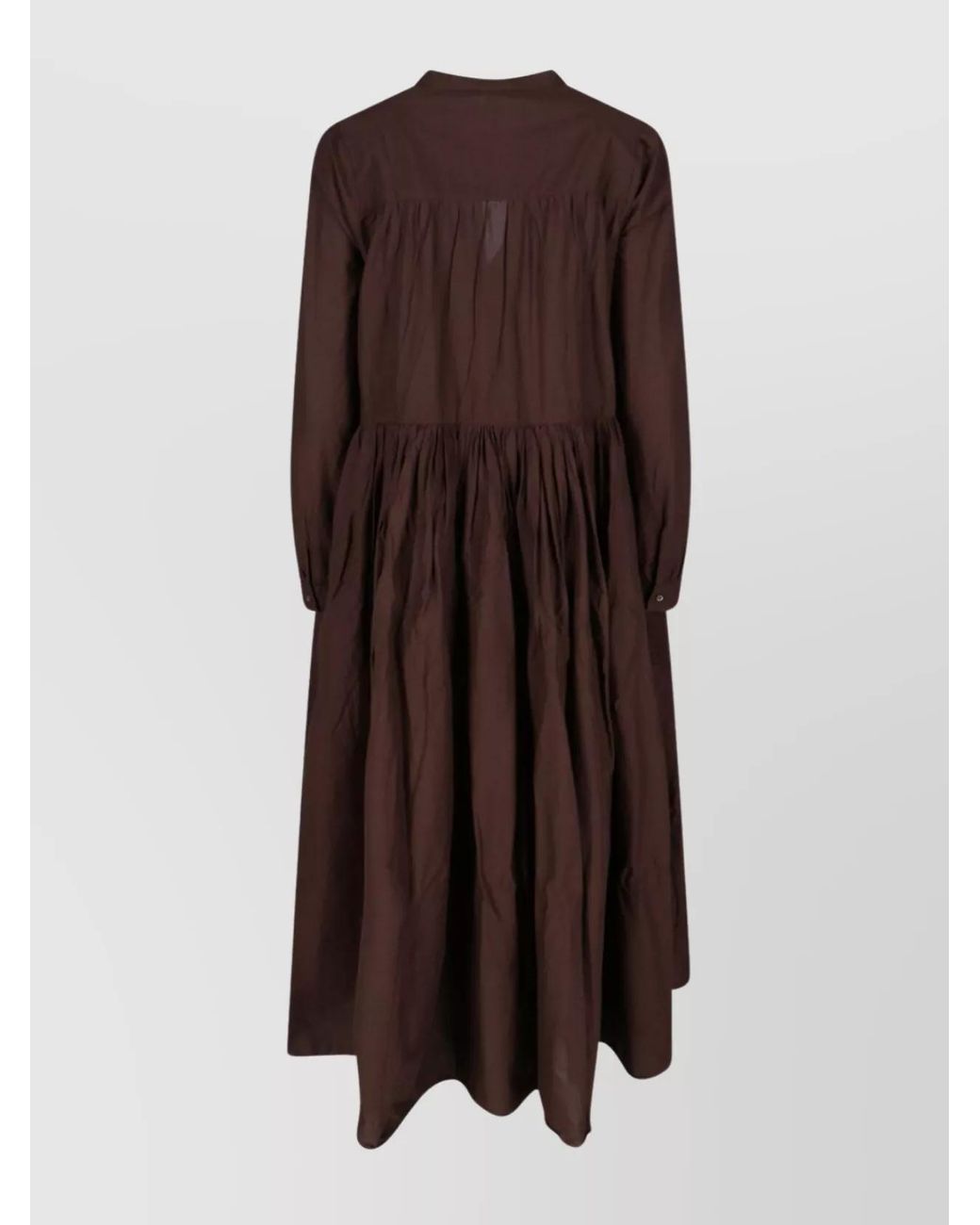 Aspesi Brown Cotton Oversized Knee-Length Dress