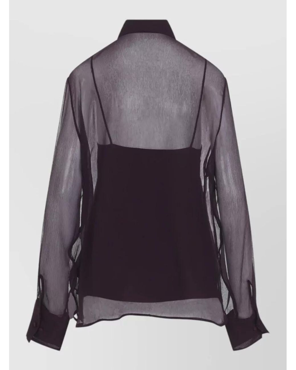 Ermanno Scervino Blue Silk Long-Sleeve Blouse