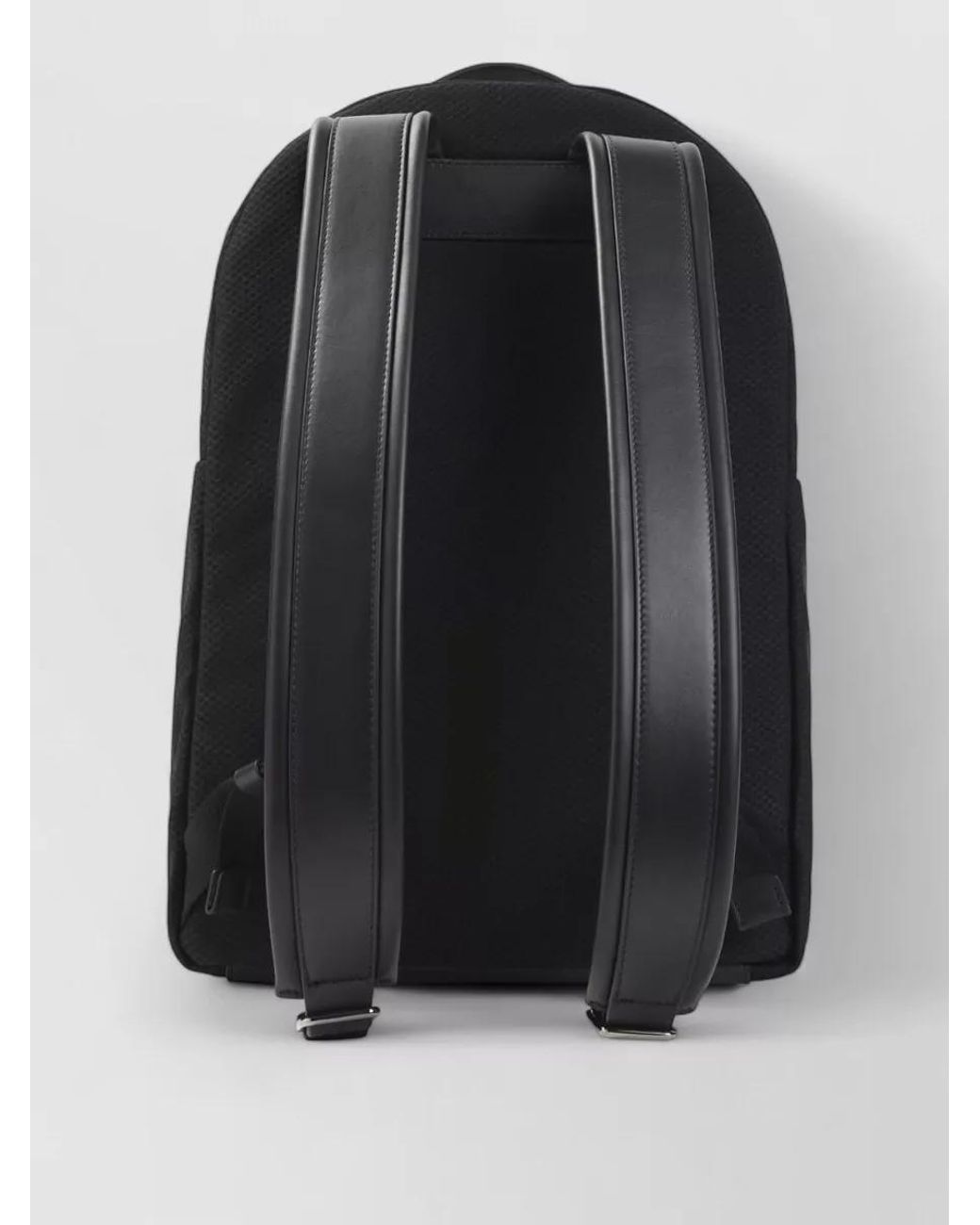 Giorgio Armani Black Mesh And Leather Backpack for men