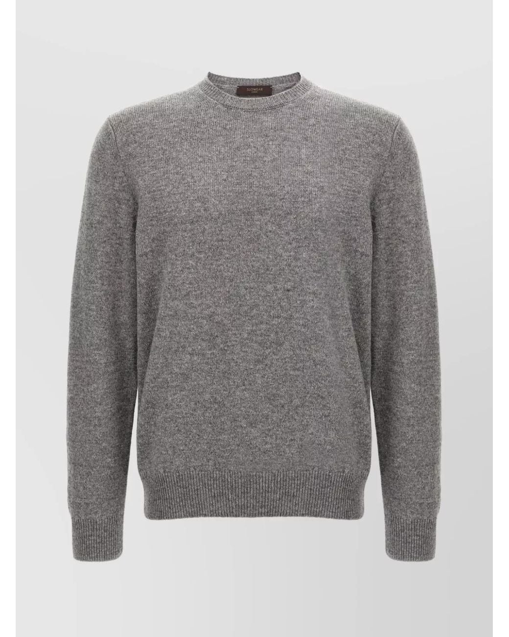 Zanone Gray Virgin Wool Crewneck Jumper for men