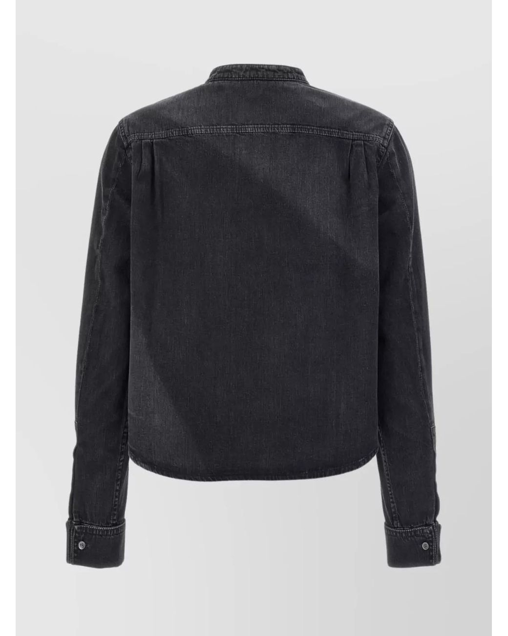 Loewe Blue Cotton Pleated Denim Shirt