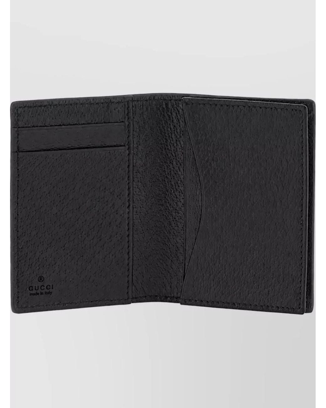 Gucci Black Leather Card Holder for men