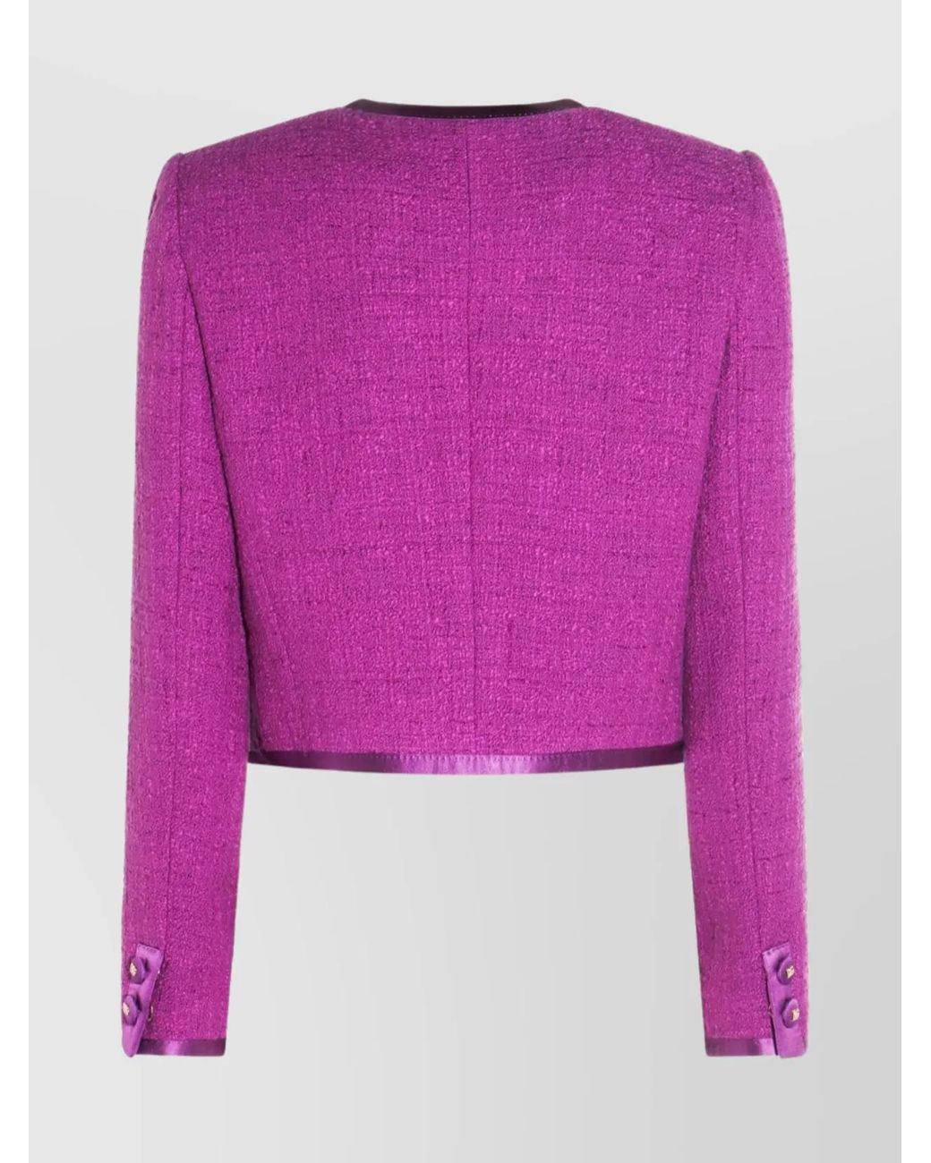 Dolce & Gabbana Pink Silk Tweed Jacket