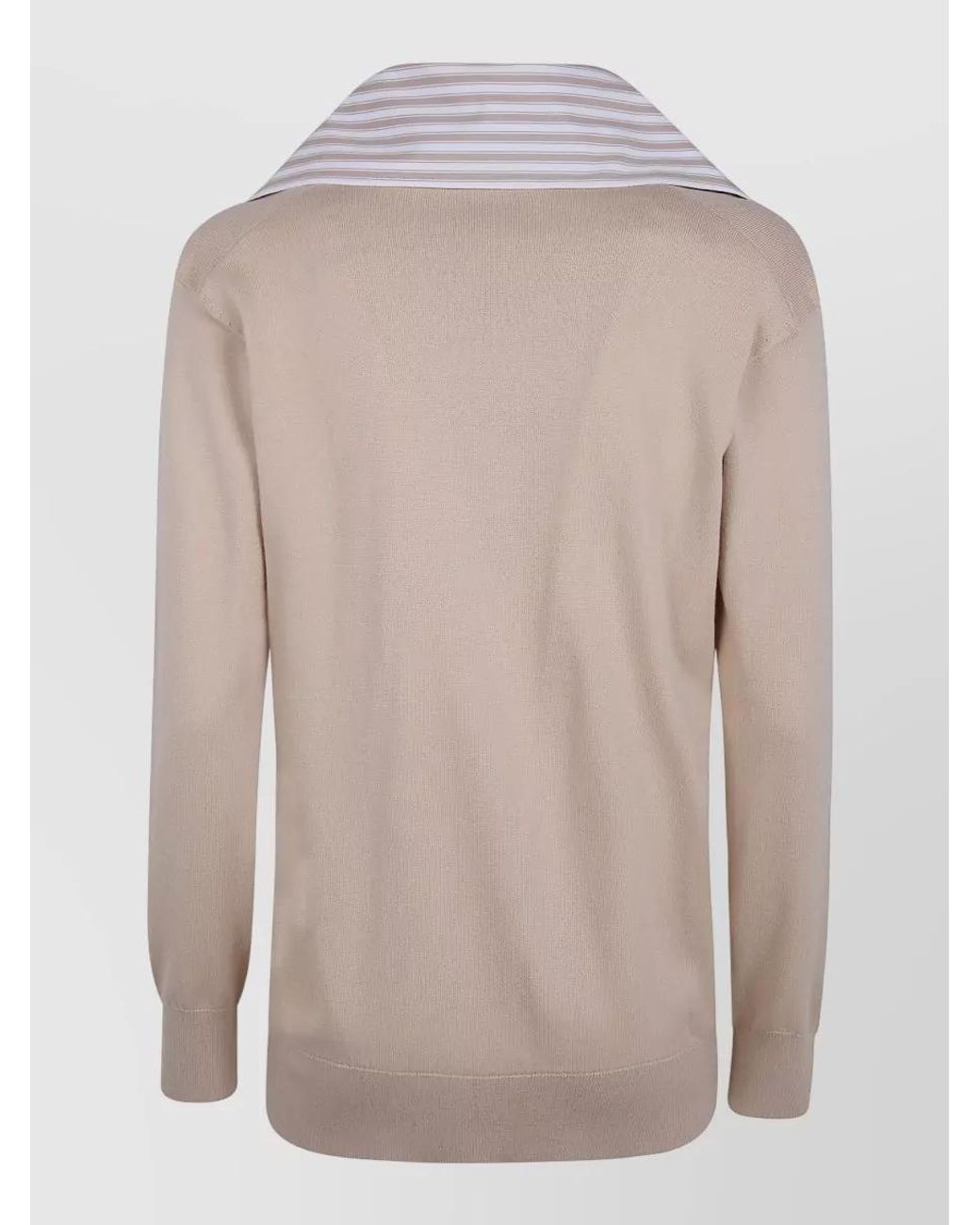 Patou Natural Cotton Collar Cardigan